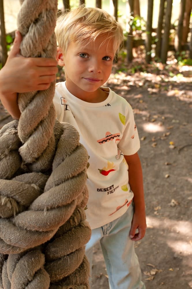 Sturdy T-shirt AOP Offwhite - Desert Fiesta