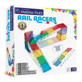 Magna-Tiles MAGNA-TILES - Rail Racers 33-Piece Set