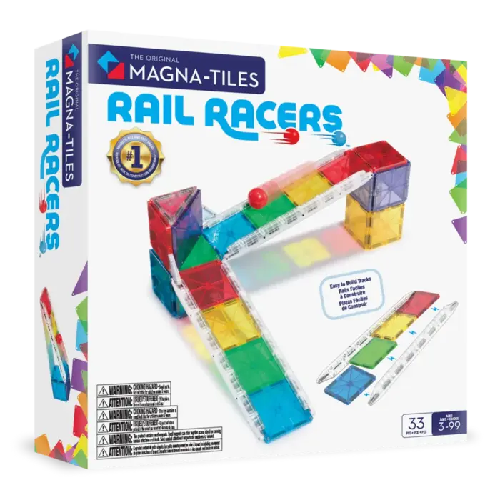 Magna-Tiles MAGNA-TILES - Rail Racers 33-Piece Set