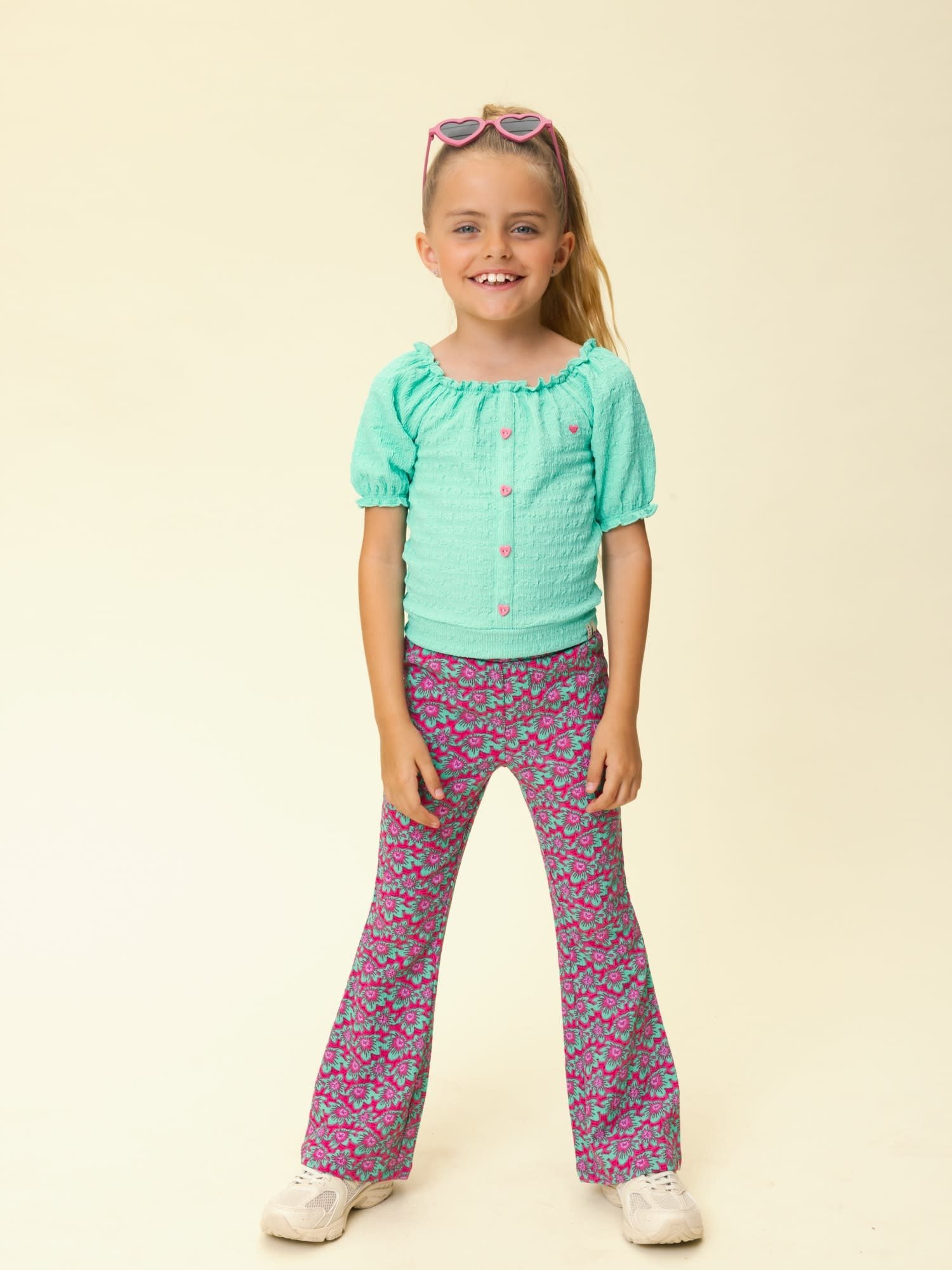 Looxs Little Crinckle Top SS bright green