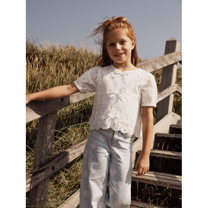 Looxs Little woven top  SS Soft white