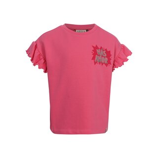 Looxs Little Sweater with Ruffles SS Bubblegum