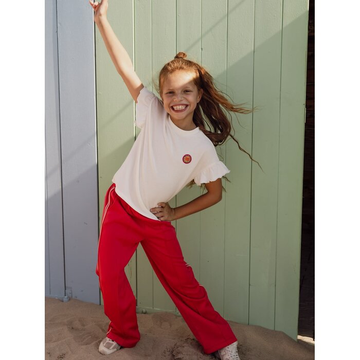 Looxs Little Sweater with Ruffles SS Soft white