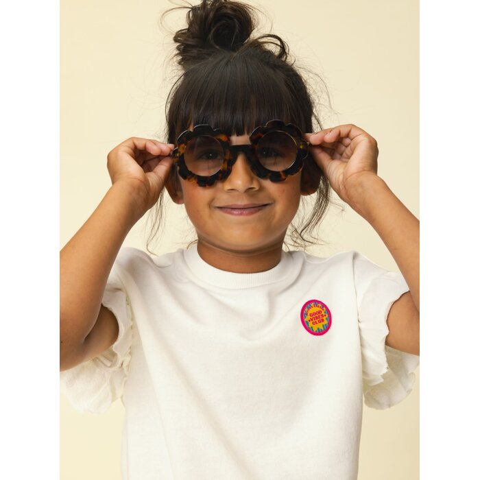 Looxs Little Sweater with Ruffles SS Soft white