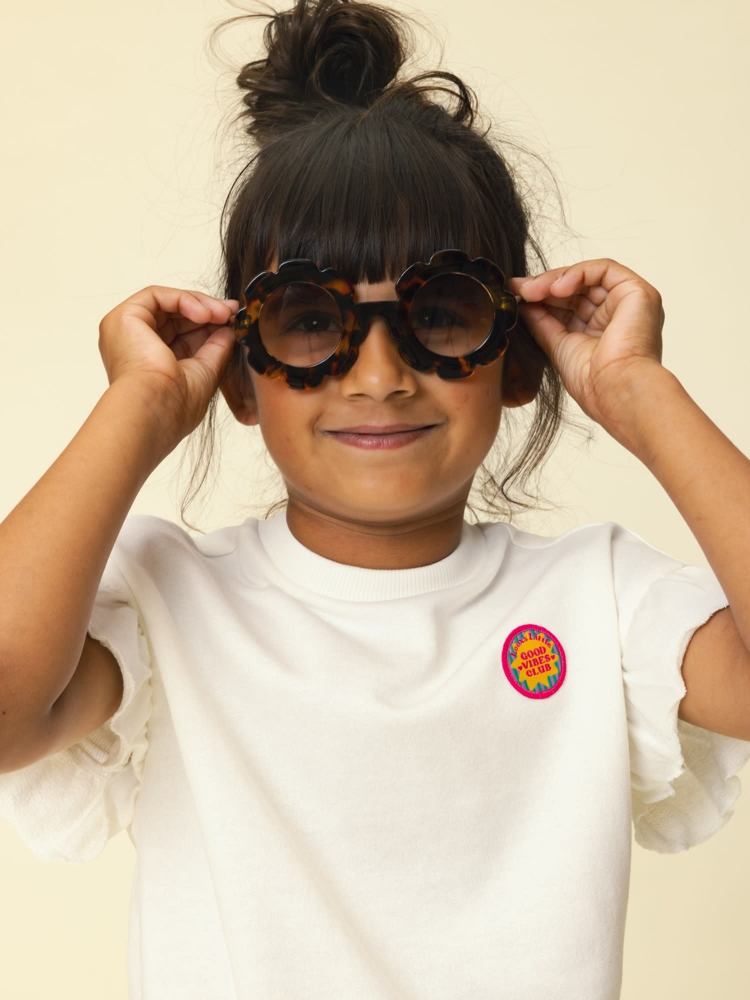 Looxs Little Sweater with Ruffles SS Soft white