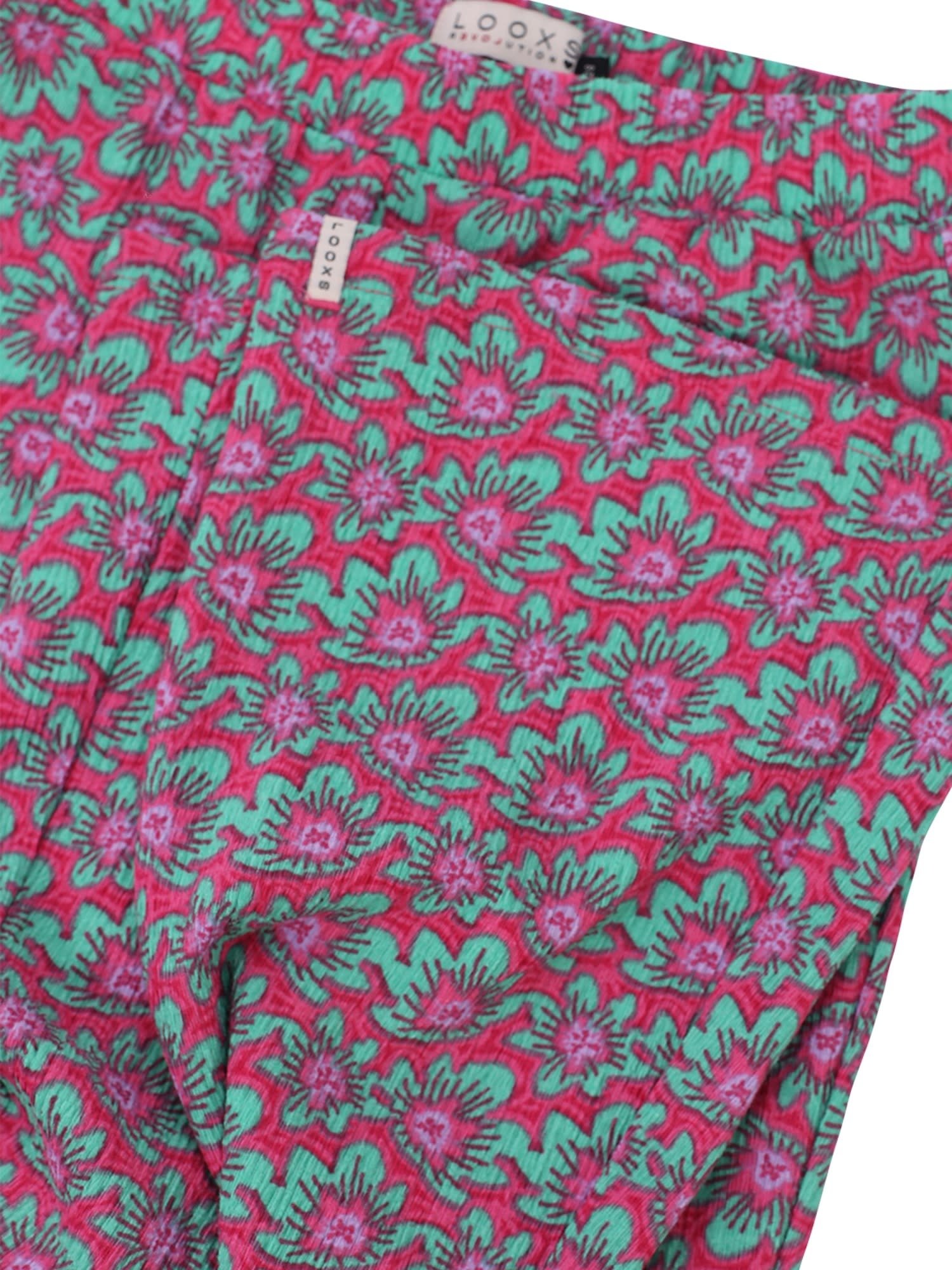 Looxs Little Crinckle Flair Pants cheeta