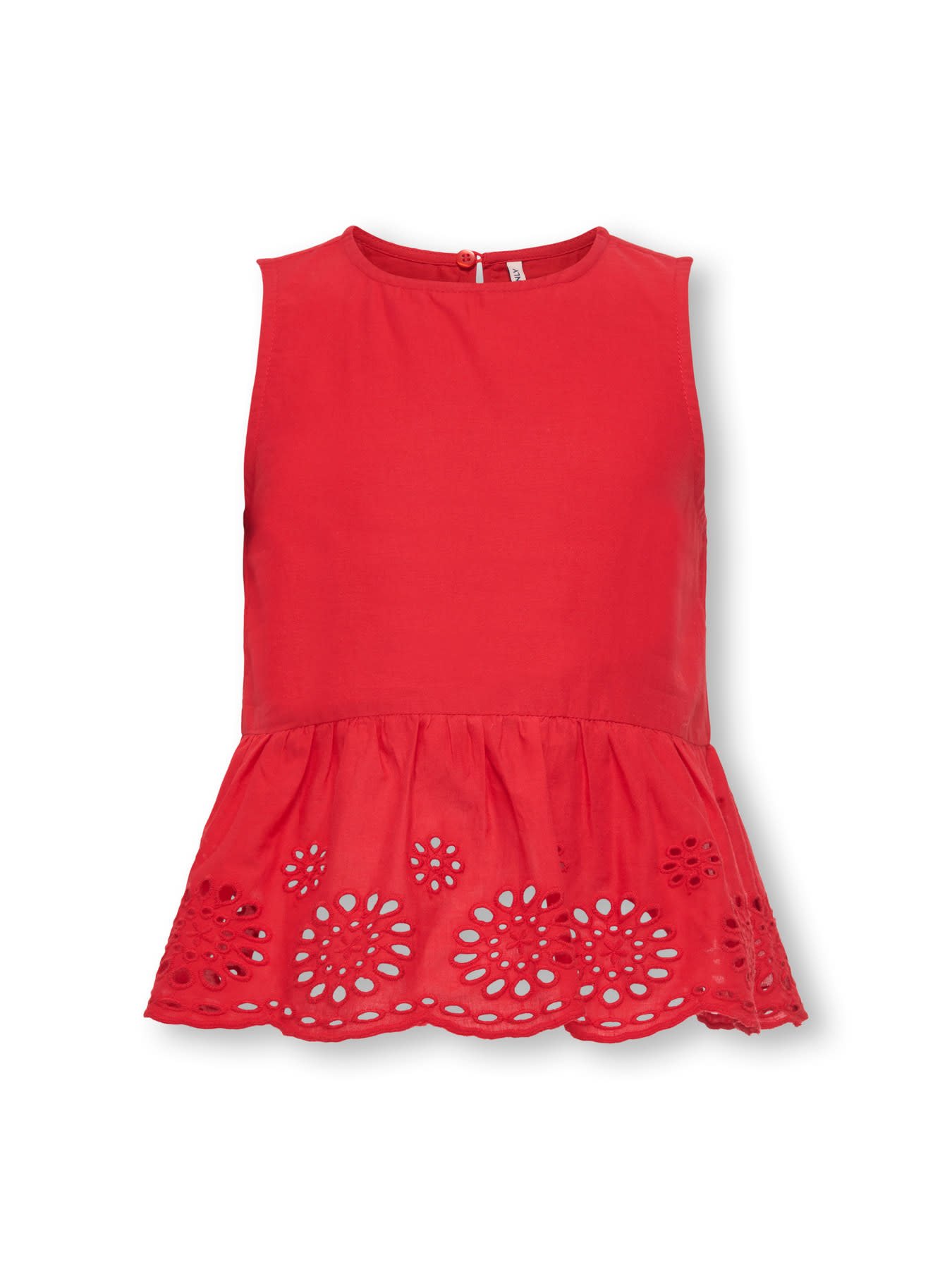 Kids Only KMGBONDI LIFE SL EMBROIDERY TOP WVN Red