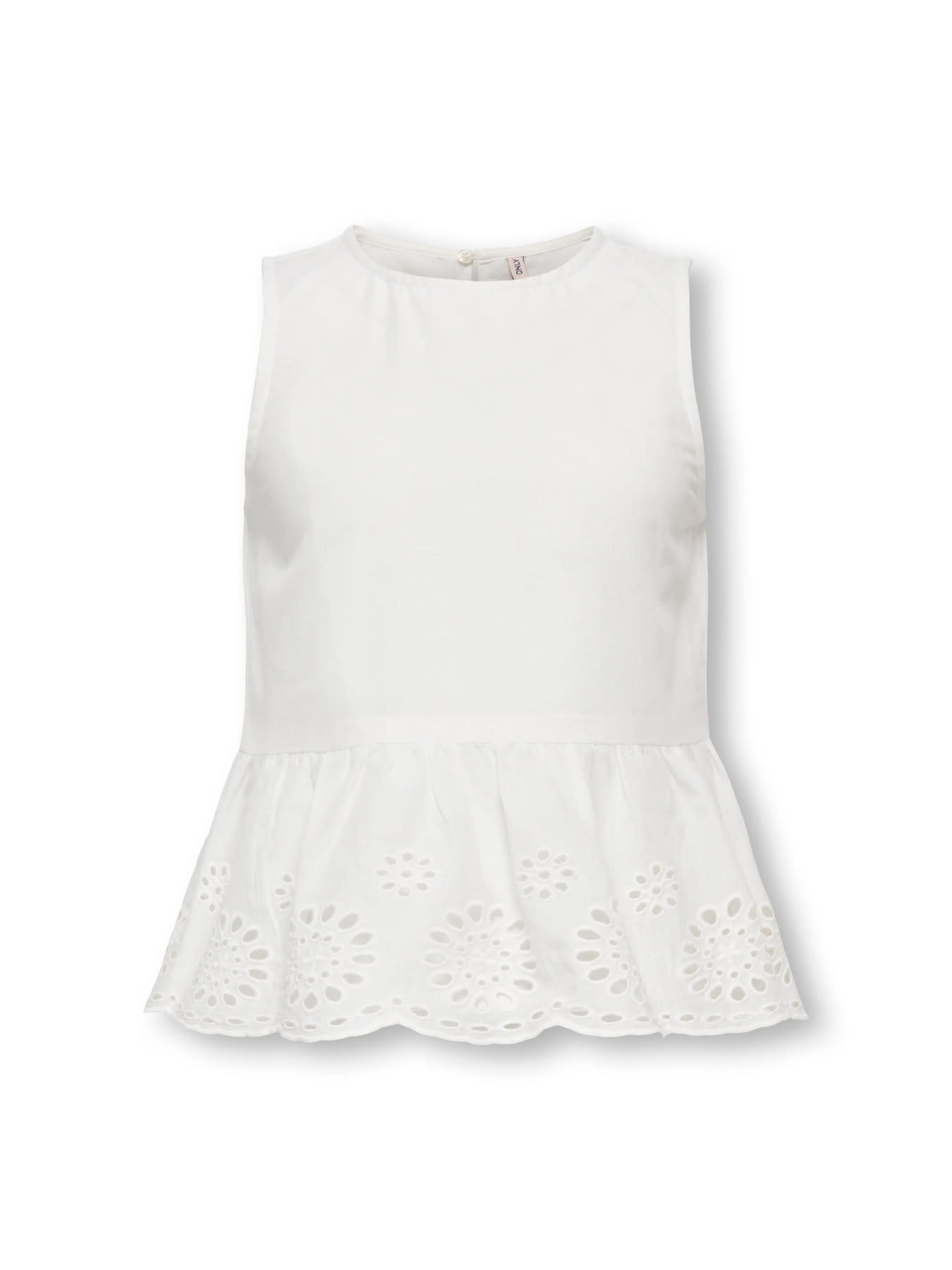 Kids Only KMGBONDI LIFE SL EMBROIDERY TOP WVN White