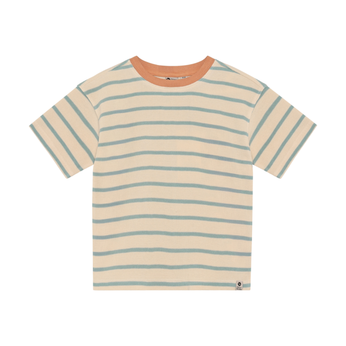 Daily7 Oversized T-shirt Stripe Sandshell