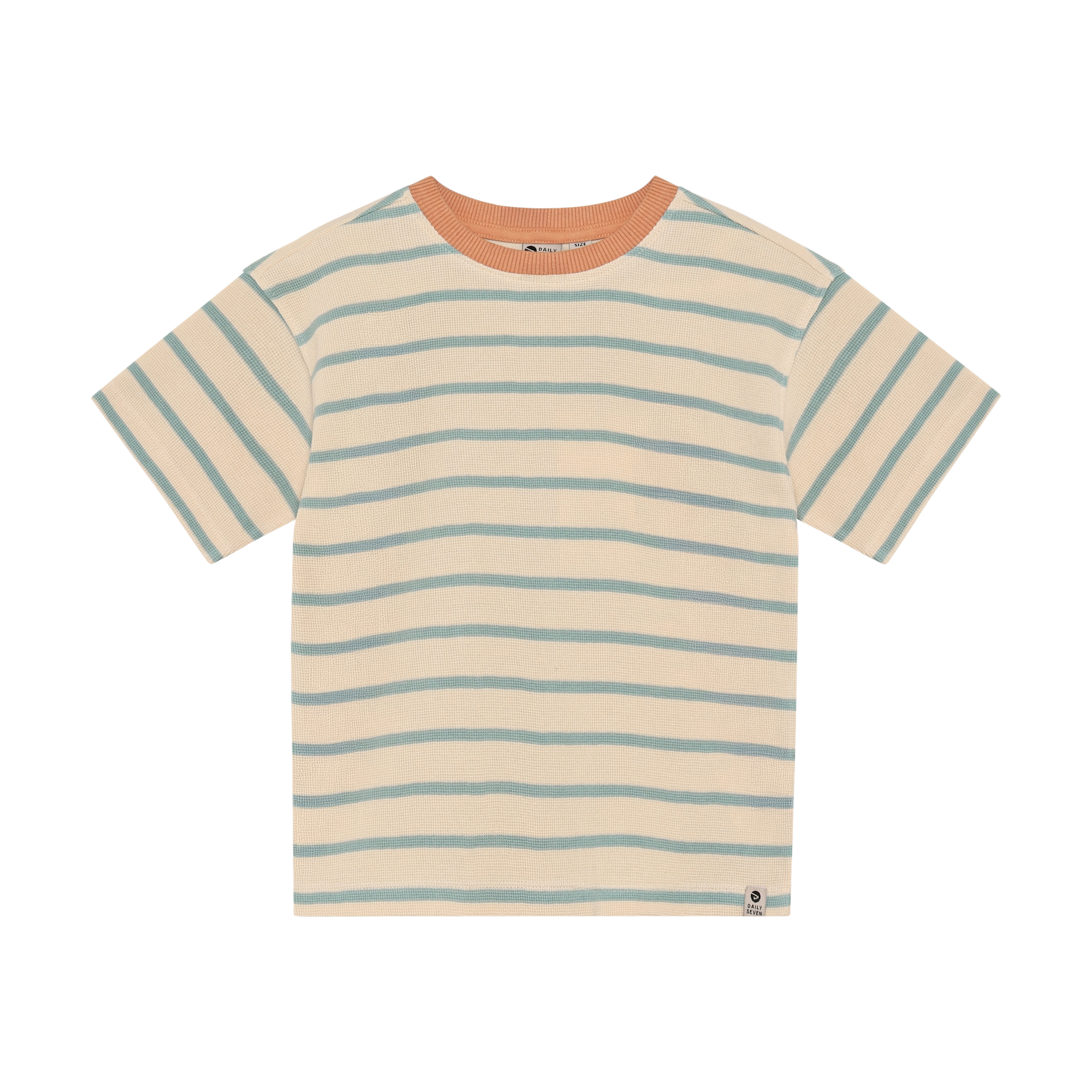 Daily7 Oversized T-shirt Stripe Sandshell