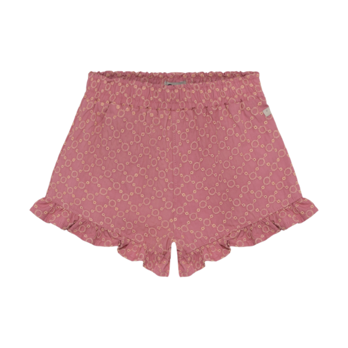Daily7 Ruffle Shorts Broderie Heather Rose