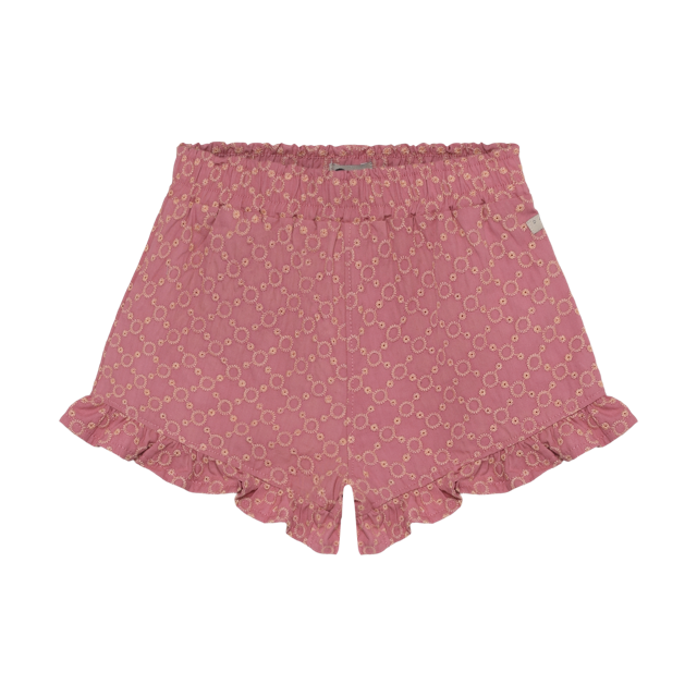 Daily7 Ruffle Shorts Broderie Heather Rose
