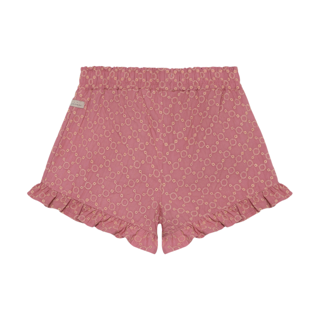 Daily7 Ruffle Shorts Broderie Heather Rose