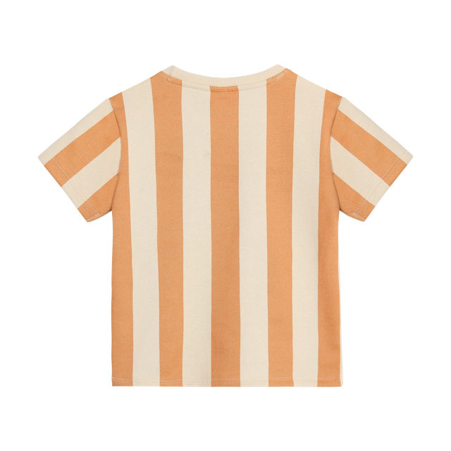 Daily7 T-shirt Big Stripe Sandstone