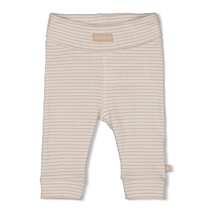 Feetje Broek rib met streep Zand - Honey Bear