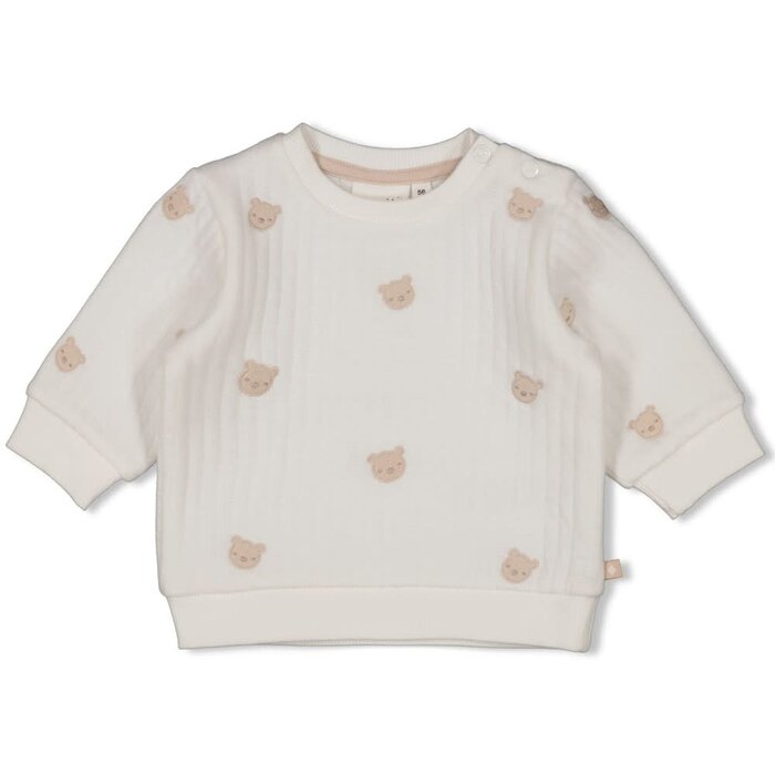 Feetje Sweater AO embroidery Offwhite - Honey Bear