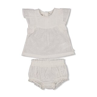 Feetje Top + bloomer broderie Wit - Summer Woven