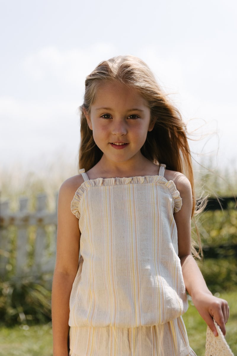 Levv Shirt LS263BODEE AOP Yellow Stripe