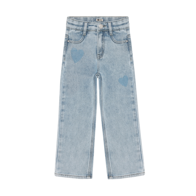 Daily7 Denim Wide Fit Heart Light Blue Denim