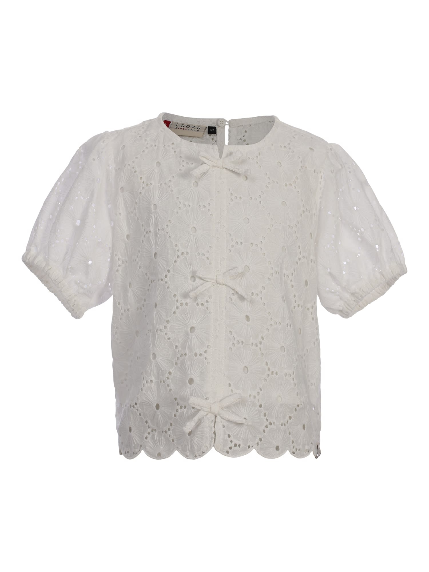 Looxs Little woven top  SS Soft white
