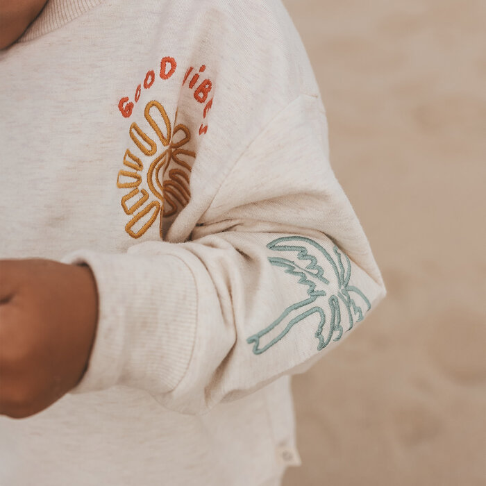 Your Wishes Sun Waves | Oversized Sweater White Swan