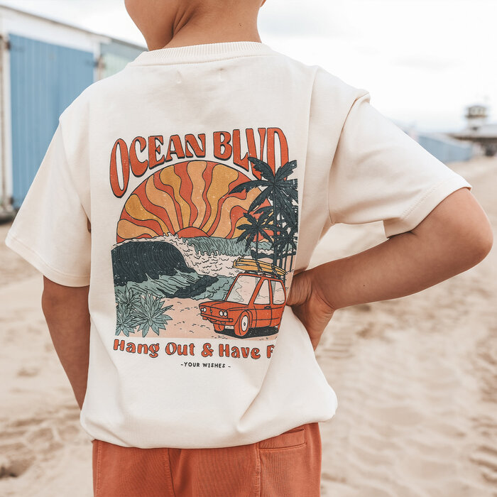 Your Wishes Ocean BLVD | Oversized Tee White Swan