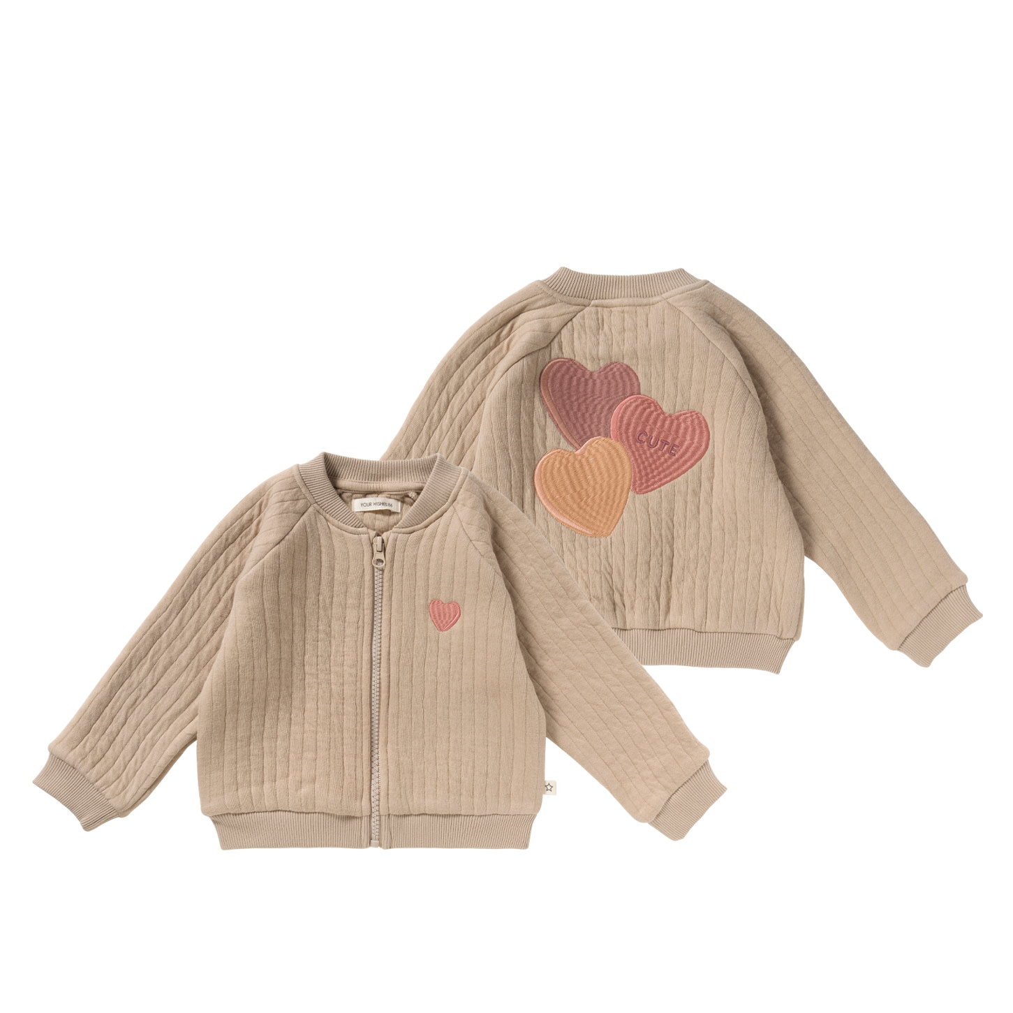 Your Wishes Quilted Jacket | Candy Hearts Dune