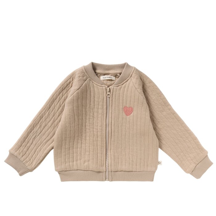 Your Wishes Quilted Jacket | Candy Hearts Dune