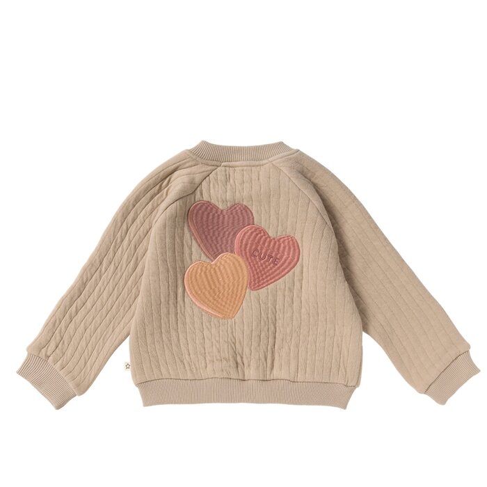 Your Wishes Quilted Jacket | Candy Hearts Dune