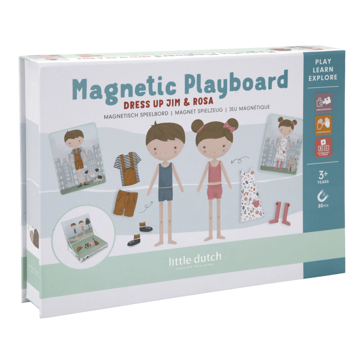 Little Dutch Magnetisch speelbord Jim & Rosa FSC