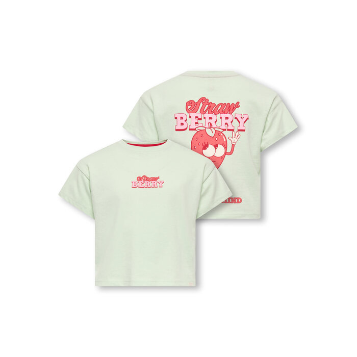 Kids Only KMGBELINDA LIFE SS REG PRINTED TEE JRS Green