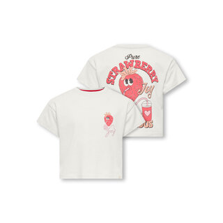 Kids Only KMGBELINDA LIFE SS REG PRINTED TEE JRS White