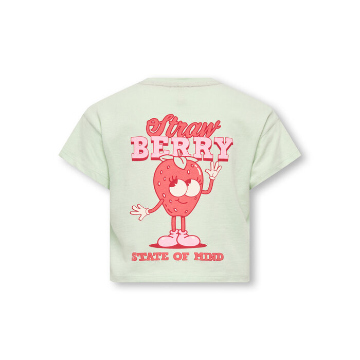 Kids Only KMGBELINDA LIFE SS REG PRINTED TEE JRS Green