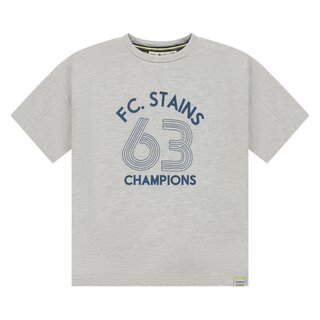 Stains & Stories boys t-shirt short sleeve wide fit Light Grey Melee