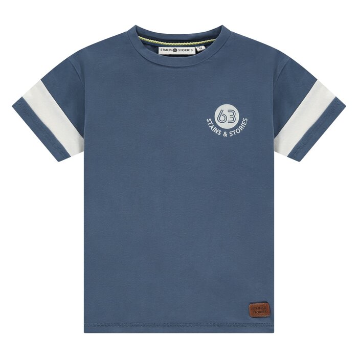 Stains & Stories boys t-shirt short sleeve wide fit Water SSA26207631
