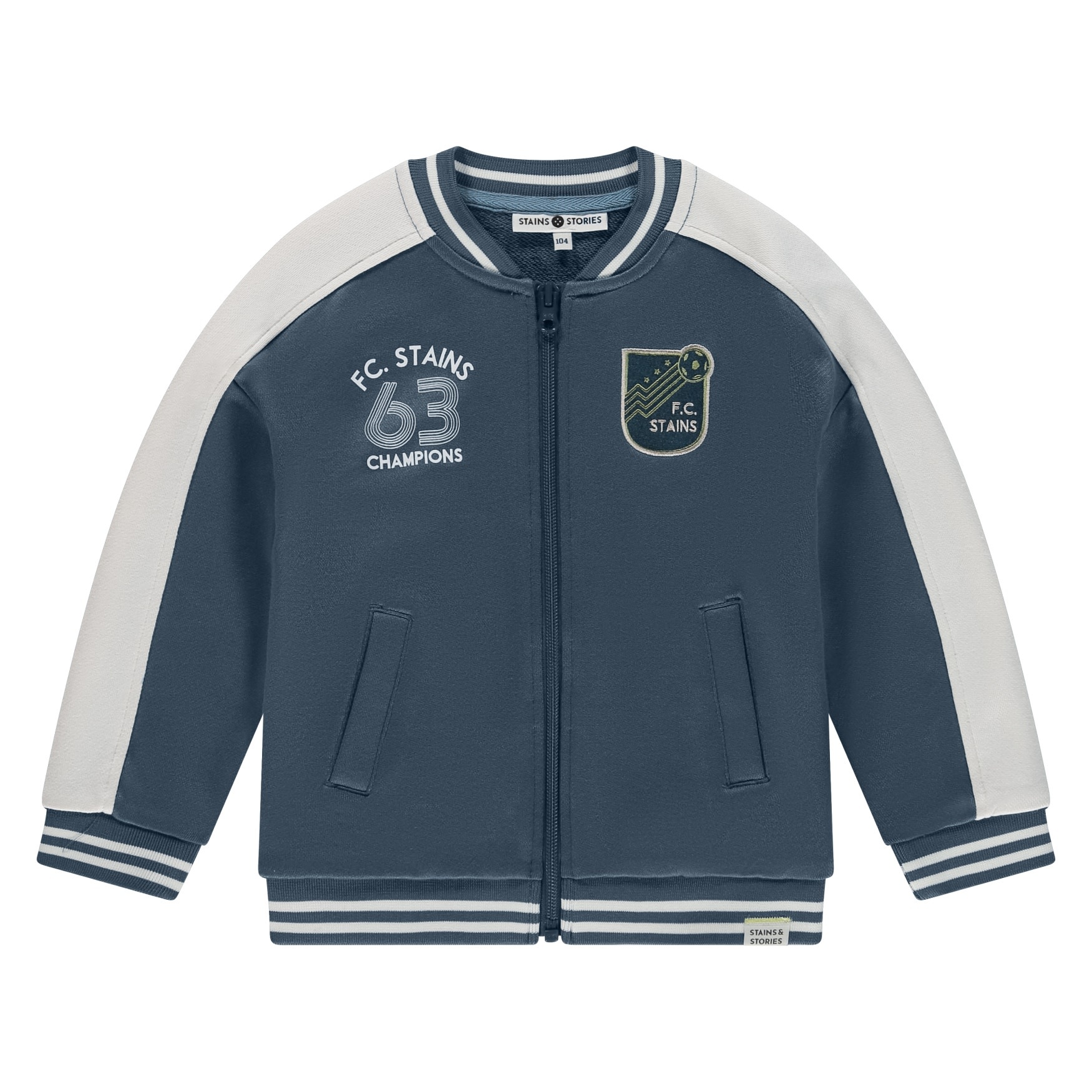 Stains & Stories boys track cardigan Water