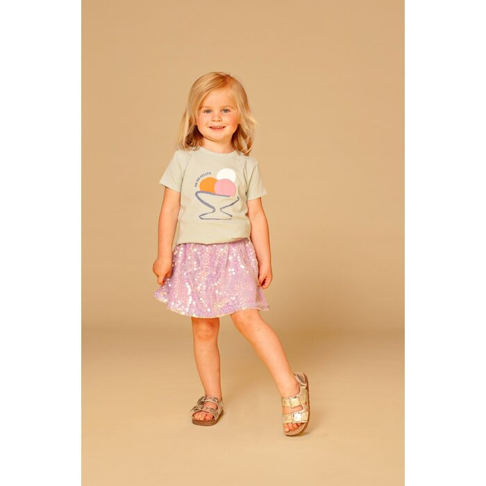Stains & Stories girls sequin skirt Lilac