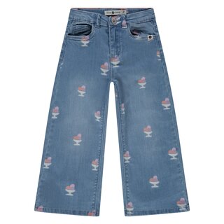 Stains & Stories girls wide leg printed denim Medium Blue SSA26208220