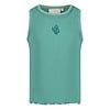 Singlet pointelle rib Jade Groen - Lazy Lagoon