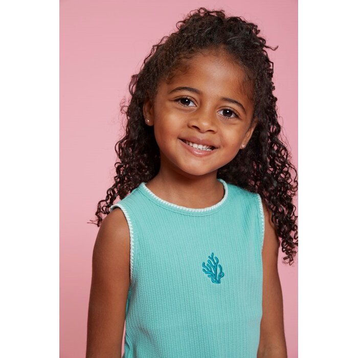 Jubel Singlet pointelle rib Jade Groen - Lazy Lagoon