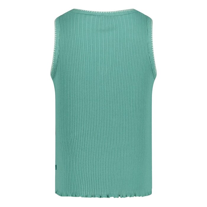 Jubel Singlet pointelle rib Jade Groen - Lazy Lagoon