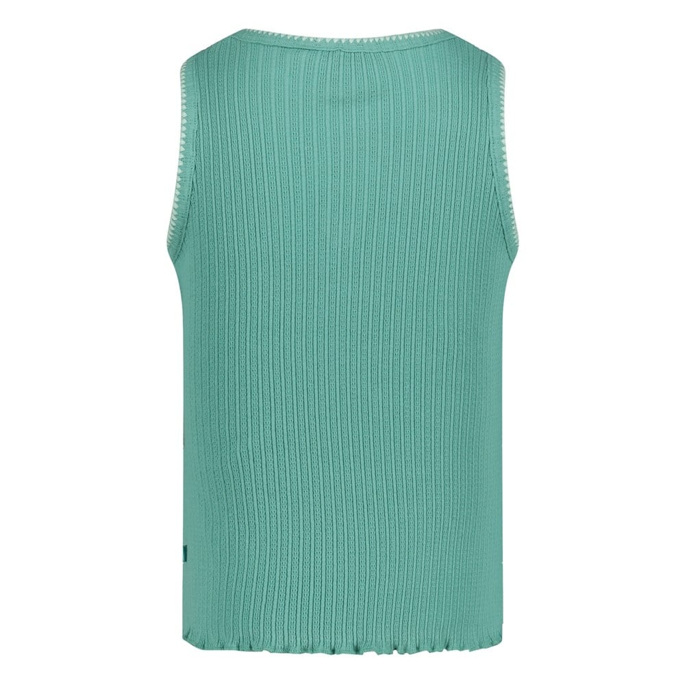 Jubel Singlet pointelle rib Jade Groen - Lazy Lagoon