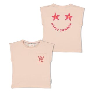 Jubel T-shirt met backprint l.Roze - Lazy Lagoon