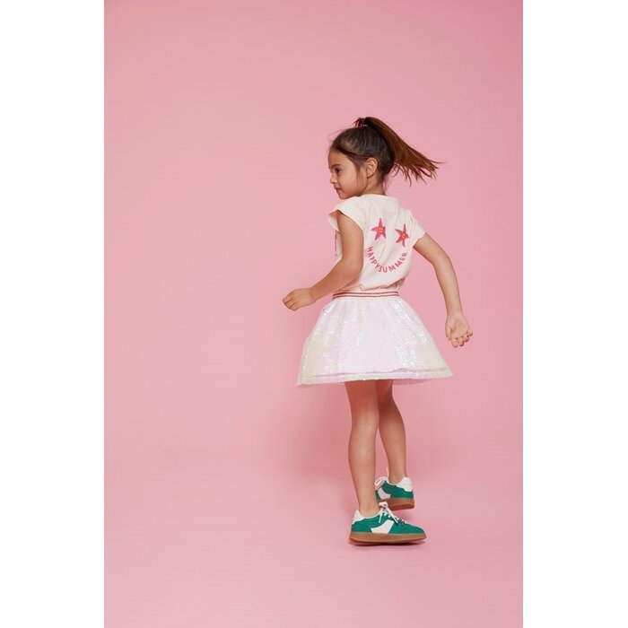 Jubel T-shirt met backprint l.Roze - Lazy Lagoon