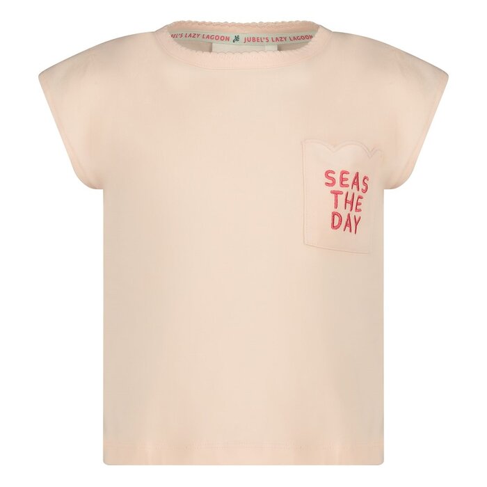 Jubel T-shirt met backprint l.Roze - Lazy Lagoon