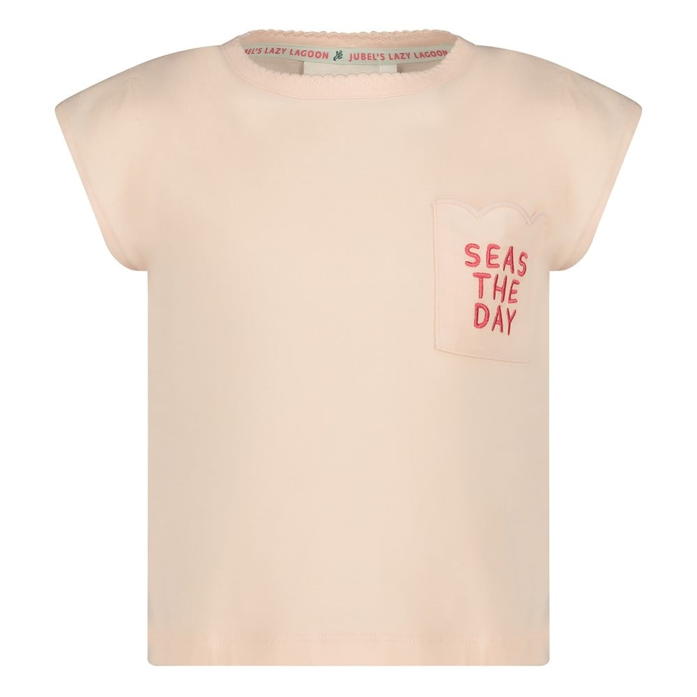 Jubel T-shirt met backprint l.Roze - Lazy Lagoon