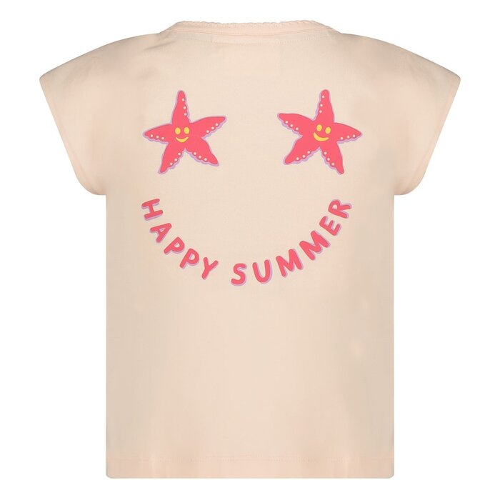 Jubel T-shirt met backprint l.Roze - Lazy Lagoon