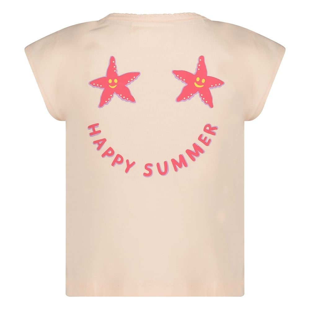 Jubel T-shirt met backprint l.Roze - Lazy Lagoon