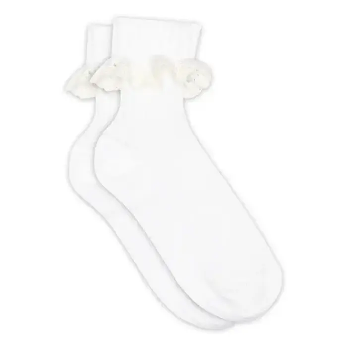 MP Denmark Julia sokken met kant White - 1