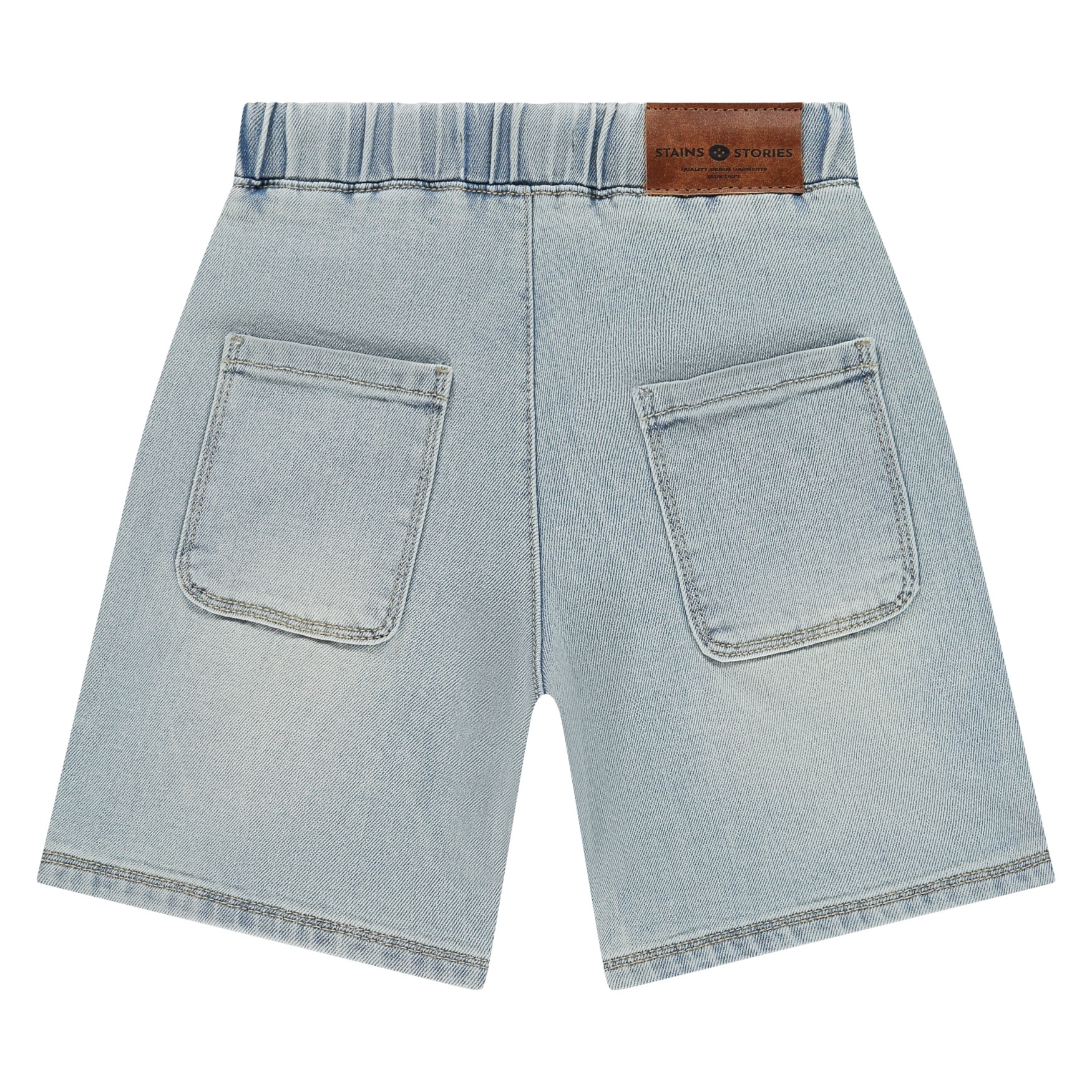 Stains & Stories boys denim short wide fit Pale blue